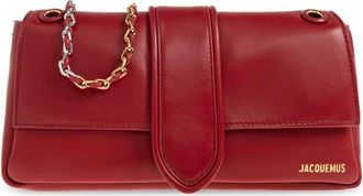 Jacquemus Le Bambino Cha&icirc;ne Schoudertas - Dames - Schoudertassen - Rood - ONE Size - Katoen - Tassen