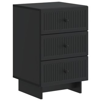 vidaXL Armario De Noche Negro 43 X 41 X 66,5 Cm Madera De Ingenier&iacute;a Vidaxl