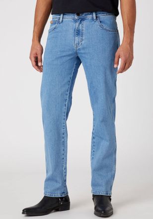 Wrangler Gerade Jeans WRANGLER Texas, Herren, Gr. 34, L&auml;nge 30, blau (good shot), Denim/Jeans, Obermaterial: 99% Baumwolle, 1% Elasthan, Basic, regular fit lan