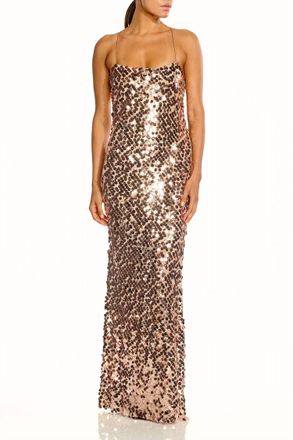 The Sei The Paillette Cami Gown In Rose Gold