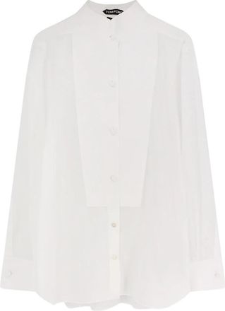 Tom Ford Cotton Shirt - Dames - Overhemden - Wit - XS - Katoen - Overhemden