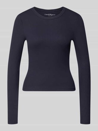Only Slim Fit Langarmshirt aus Baumwoll-Mix Modell VAL in Marine, Gr&ouml;&szlig;e XL