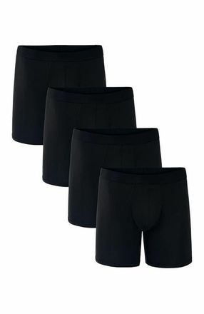 Pact Organic Cotton Everyday Extended Boxer Brief 4-Pack in Black at Nordstrom, Size X-Large