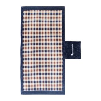 Aquascutum Home, Dames, Veelkleurig, ONE Size, Katoen, Active Iconic Bech Handdoek Club Check-O/S
