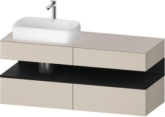Duravit Duravit - Qatego Consola Mueble Bajo Lavabo, 2 Cajones, 2 Cajones