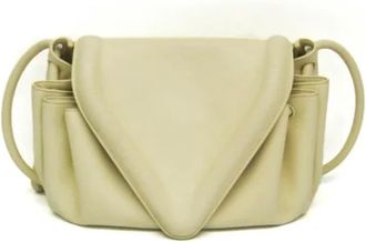 Bottega Veneta Pre-owned Cross Body Bags, female, Beige, Size: ONE SIZE Pre-owned Leather shoulder-bags