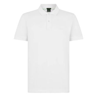 HUGO BOSS Pique Cotton Polo - male - Boss - Polo Shirts - White - 2XL - Tops