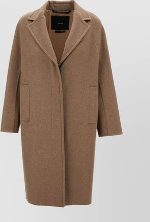 Max Mara cashmere coat with notched lapels and pockets