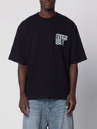 Off-white Relaxed Fit Cotton T-Shirt with Back Arrow Logo Print