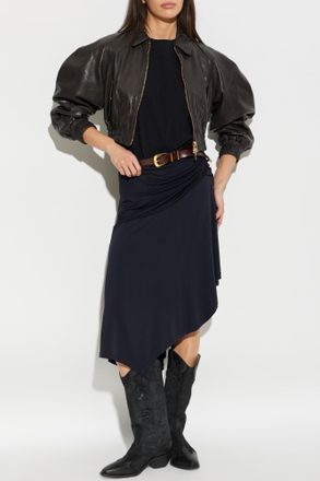 AllSaints Leather Jacket Anouk, Womens, Brown