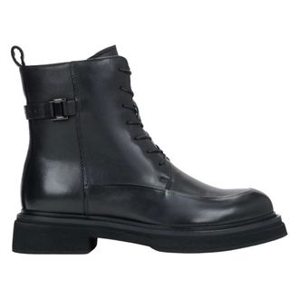 Estro & Luminara Leren veterlaarzen - Dames - Schoenen - Zwart - Maat: 36 EU Leer