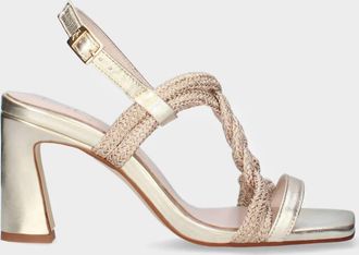 MLV Womens High Heel Sandals In Gold