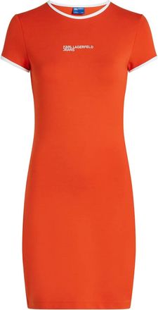 Karl Lagerfeld Abito con ricamo - Arancione