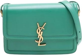 Saint Laurent Pre-owned Solferino Medium Leather Flap Crossbody - Dames - Vintage Schoudertas - Groen - ONE Size - Leer - Vintage
