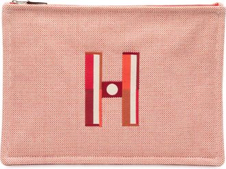 Herm&egrave;s Red Large H Canvas Faubourg Corner Case