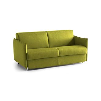 Dmora Sof&aacute; Cama 3 Plazas Petronia, Sof&aacute; Convertible Para Sal&oacute;n, Acolchado, Desenfundable, Calidad 100% Made In Italy, 200x95 H90 Cm, Verde - Dmora