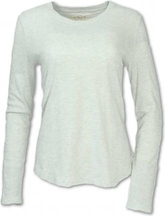 Purnell Jewellery Womens Waffle Knit Crew Top In Oatmeal
