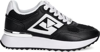 Guess Co logo detail sneakers - women - Calf Leather/Mesh/Rubber - 40 - Black