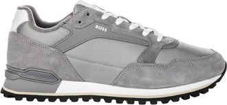 HUGO BOSS Sneakers, male, Gray, 7 UK, Grey Parkour L Runner Trainers Men