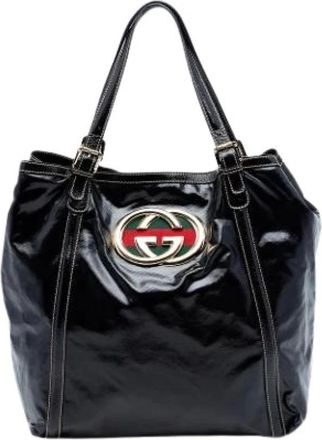 Gucci Pre-owned Tote Bags, female, Black, Size: ONE SIZE Pre-owned Britt Tote