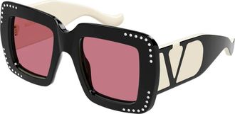 Valentino Zonnebril - Dames - Accessoires - Veelkleurig - Maat: 51 MM