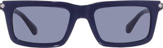 Ferragamo Salvatore Ferragamo Blue Pilot Mens Sunglasses SF2015S 414 53