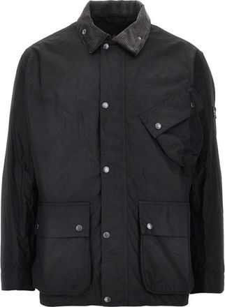 Barbour Brake Line Waxed Jacket - Heren - Jassen - Zwart - Maat: M Katoen