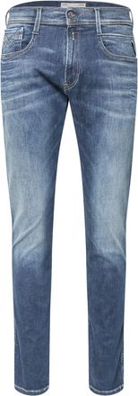 Replay Mens Anbass Slim-Fit Jeans in Blue Cotton - Size 34W/32L