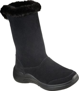 Skechers Womens ON-The-GO Midtown Fascinate Fashion Boot, Black Suede, 3 UK