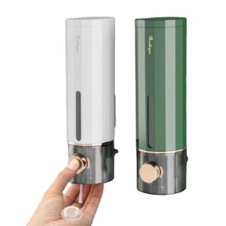 OEM Dispensador De Jab&oacute;n De Pared, Juego De 2, Dispensadores De Jab&oacute;n De 450 Ml, No Requiere Perforaci&oacute;n, Para Gel De Ducha, Champ&uacute; Y Jab&oacute;n De Manos (blan