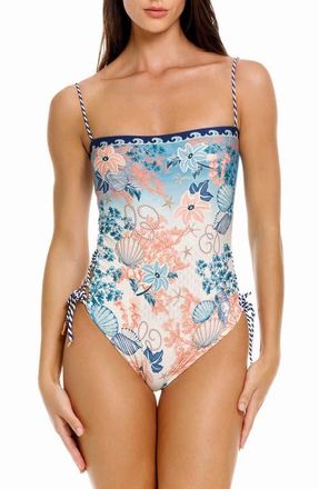 Agua Bendita Mariel Sereia Reversible One-Piece Swimsuit in Blue at Nordstrom, Size X-Large