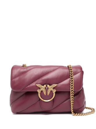 Pinko Love Puff leren schoudertas - Rood