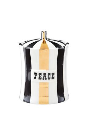 Jonathan Adler Vice Gilded Peace Canister in Black /White /Gold at Nordstrom
