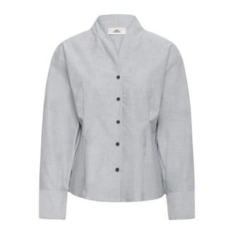 Karen by Simonsen Overhemden, Dames, Grijs, 2Xl, Shirts