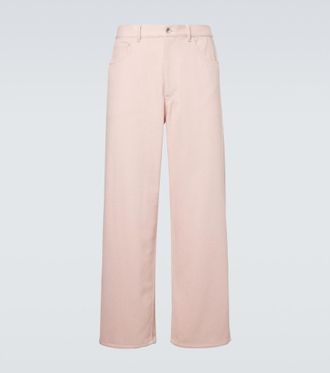 Auralee Silk denim wide-leg pants