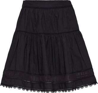 Ulla Johnson Minigonna Ayla con balze - Nero