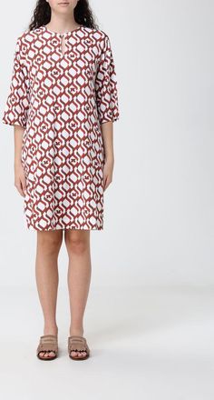Max Mara Abito mini in seta con stampa grafica