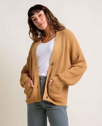 Toad & Co Bianca Shaker Cardigan in Camel at Nordstrom, Size X-Large