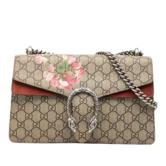 Gucci Pre-owned Shoulder Bags, female, Beige, Size: ONE SIZE Pre-owned PVC Suede Shoulder Bag
