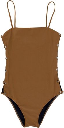 Rudi Gernreich Brown Cutout Swimsuit Size S