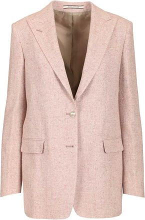 Tagliatore Bertha Single-breasted Blazer - female - Tagliatore - Blazers - Pink - S - Jackets