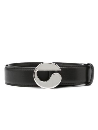 Coperni logo-buckle slim belt - women - Calf Leather - S - Black