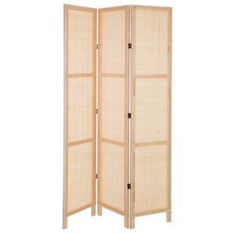 Wanderlust Deco Biombo De Madera Y Rejilla Marr&oacute;n (40x3)x2.5x200