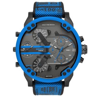 Diesel DZ7434 Mr. Daddy 2.0 Chronograph Mens Watch - Blue Silicone - One Size