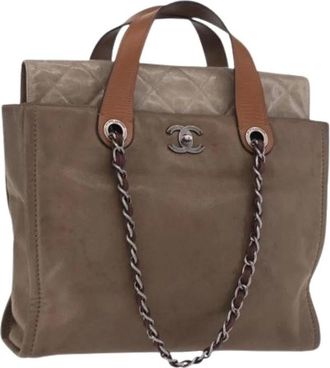 Chanel Pre-owned Vintage Tote Bag - Dames - Vintage Shopper - Bruin - ONE Size - Leer - Vintage