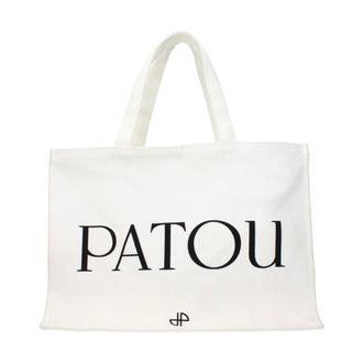 Patou Logo Canvas Tote Bag - Dames - Tassen - Wit - Maat: ONE Size Katoen