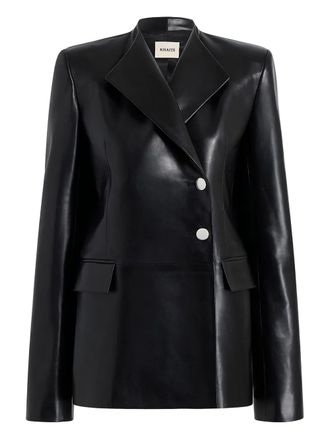 Khaite button lambskin jacket - women - Lambskin - 2 - Black