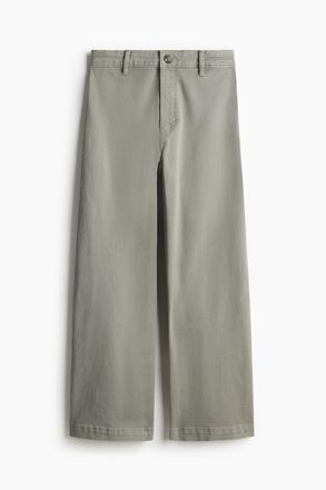 H&M Cropped Twillhose - Helles Khakigr&uuml;n