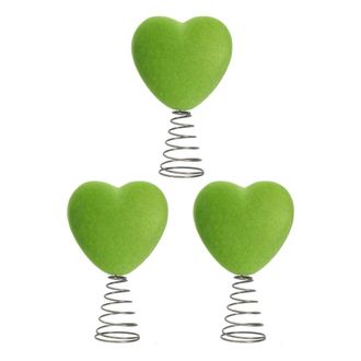 OEM Adornos Verdes En Forma De Coraz&oacute;n Para La Cima Del &Aacute;rbol De Navidad Para Fiestas - 3