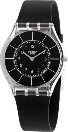 Swatch Black Classiness Black Silicone Ladies Watch SFK361